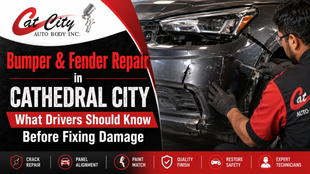 Bumper & Fender Repair in Cathedral City: What Drivers Should Know Before Fixing Damage