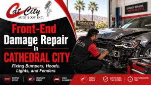 Front-End Damage Repair in Cathedral City: Fixing Bumpers, Hoods, Lights, and Fenders