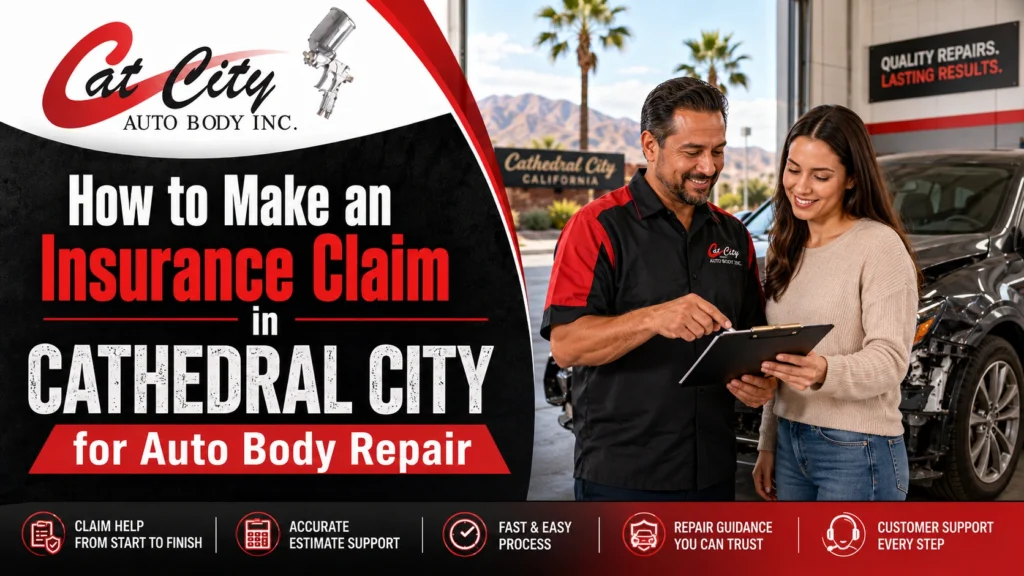 How to Make an Insurance Claim in Cathedral City for Auto Body Repair