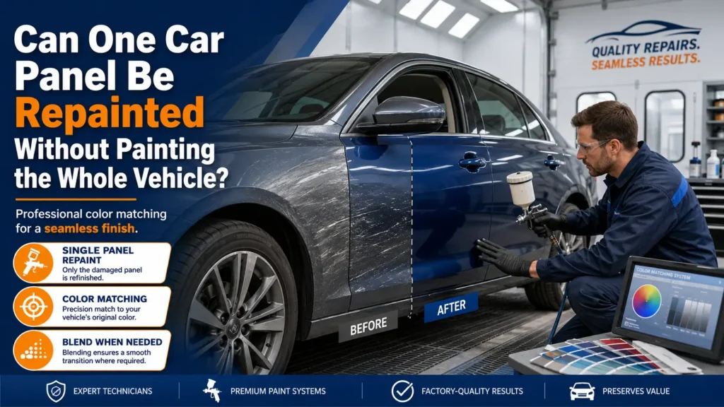 Can One Car Panel Be Repainted Without Painting the Whole Vehicle