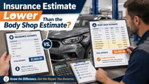 Insurance Estimate Lower Than the Body Shop Estimate