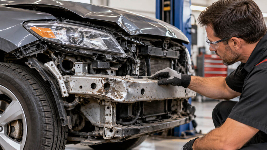 Car Frame May Be Bent After a Collision