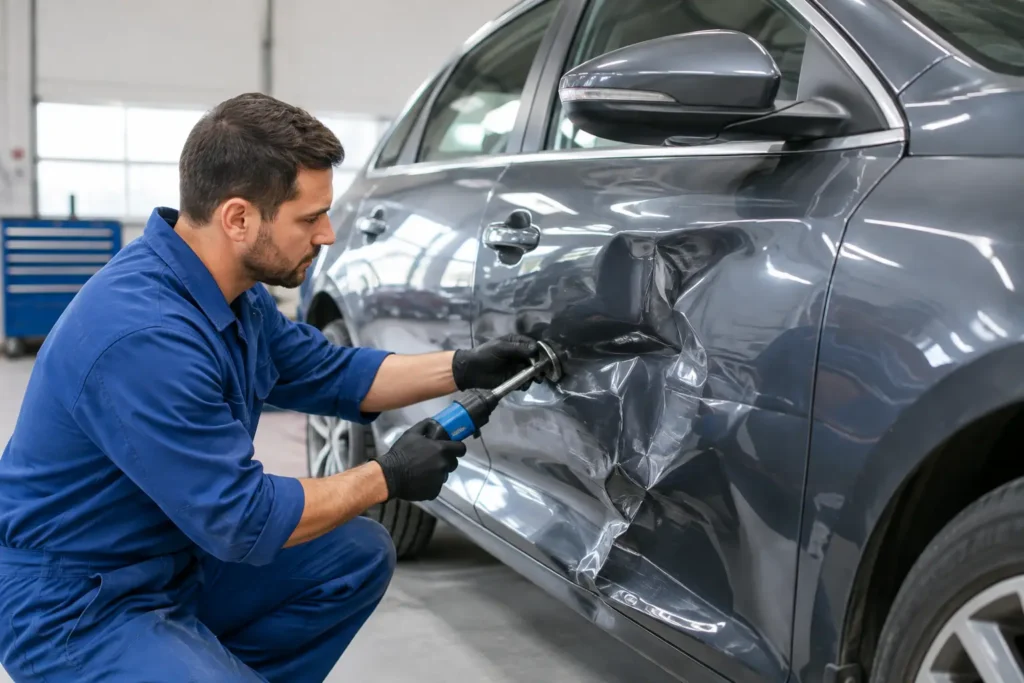 A Side Impact Damage Repair Example Explained